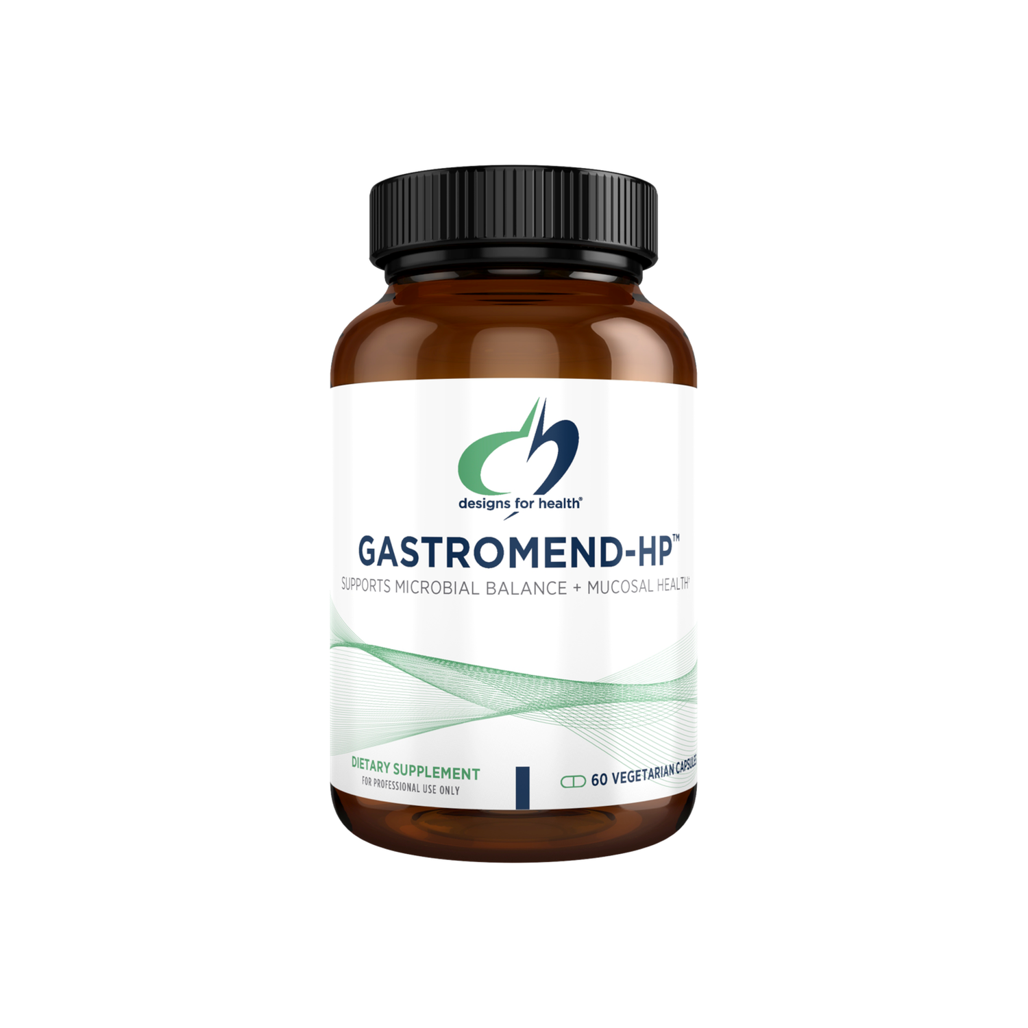 A supplement container of GastroMend-HP (USA) 60 Caps by Designs for Health - USA