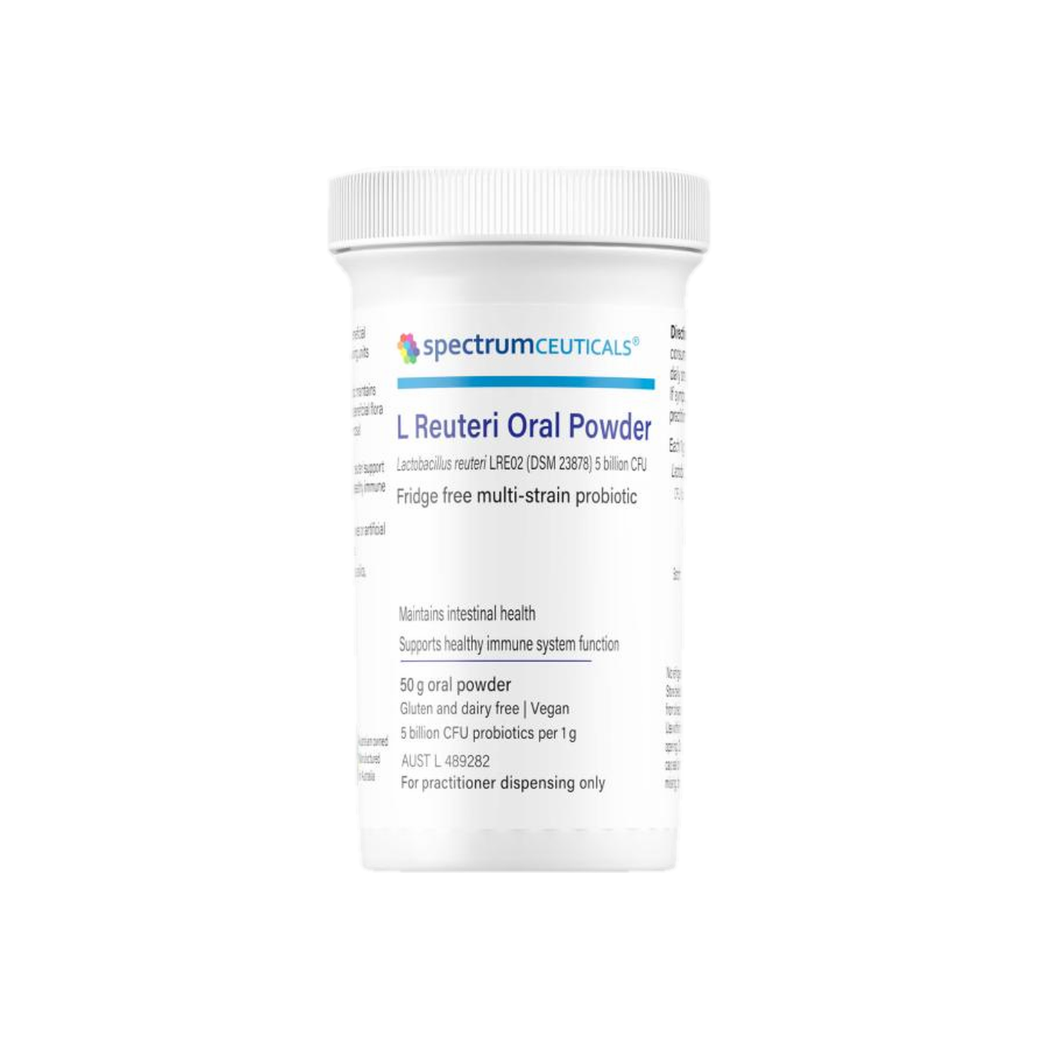 A supplement container of L Reuteri Powder by SpectrumCeuticals