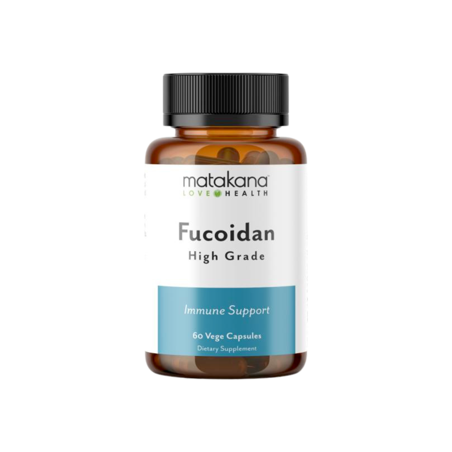 A supplement container of Fucoidan by Matakana Superfoods