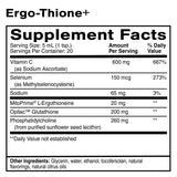 Ingredients: Vitamin C, Selenium, Sodium, MitoPrime L-Ergothioneine, Opitac Gutathione, Phosphatidylcholine,