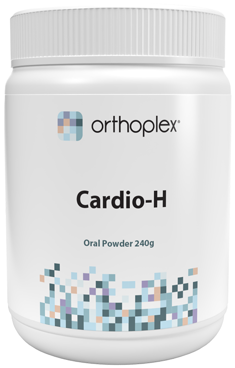 A supplement container of Cardio-H 240g by Orthoplex