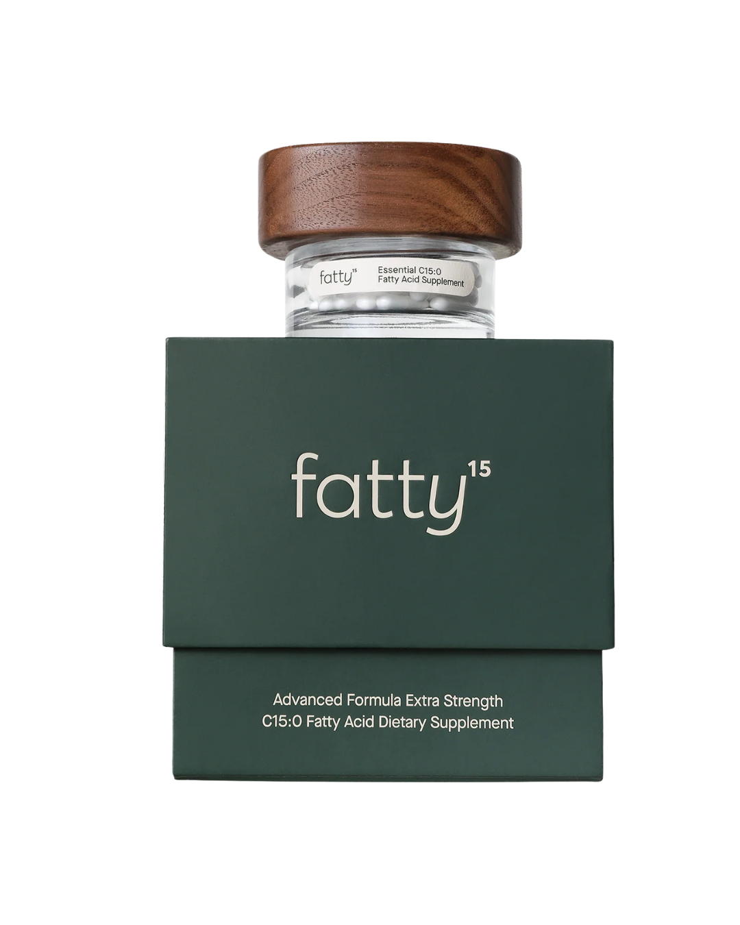 A supplement container of Fatty15 Advanced Formula Extra Strength Starter Kit by Fatty15 Clinical