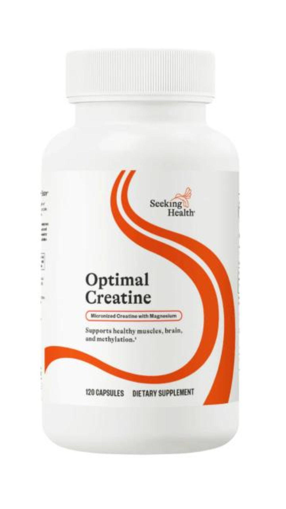 A Supplement container with the name Optimal Creatine (120 Caps) by Seeking Health