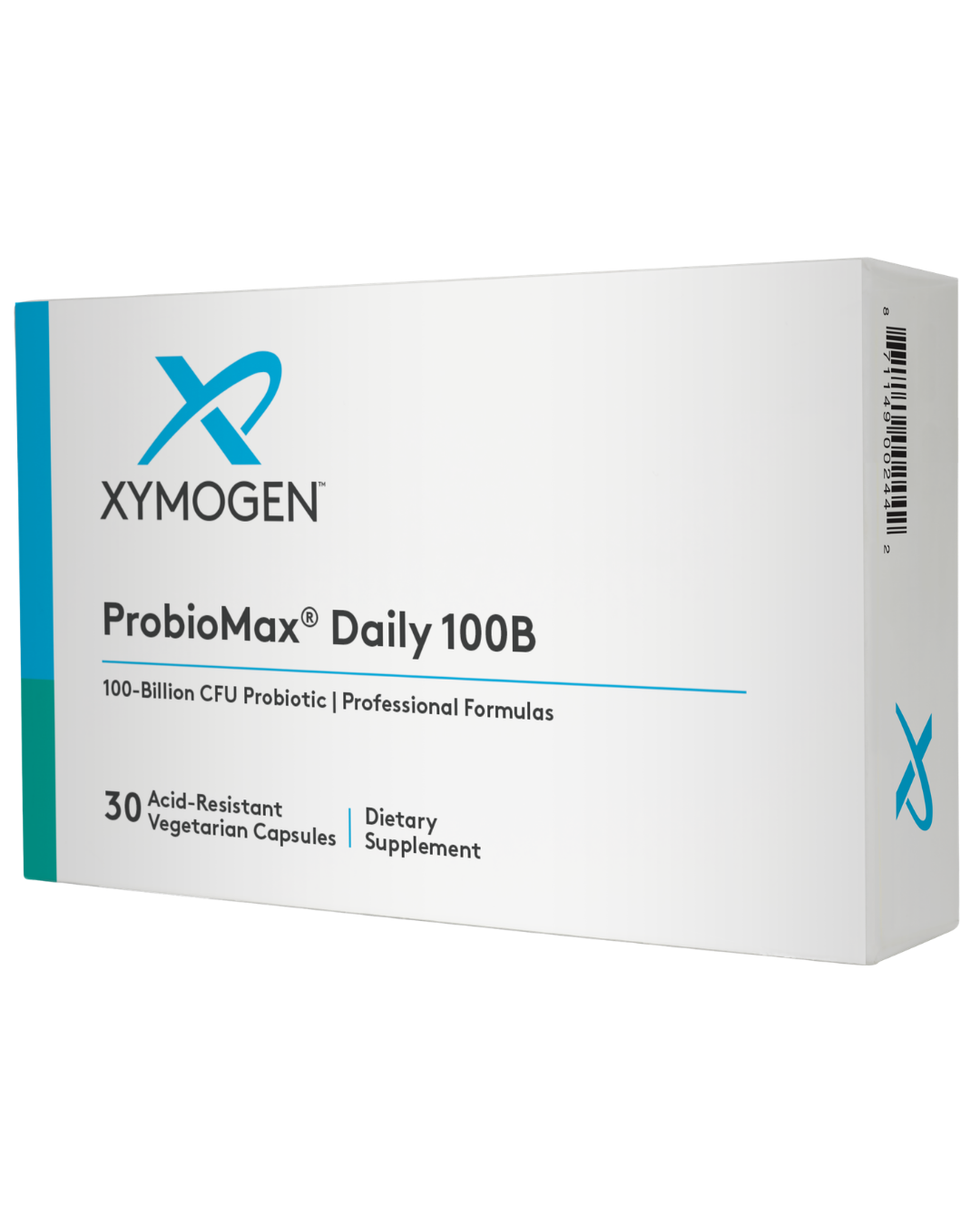 A supplement container of ProbioMax® Daily 100B by Xymogen
