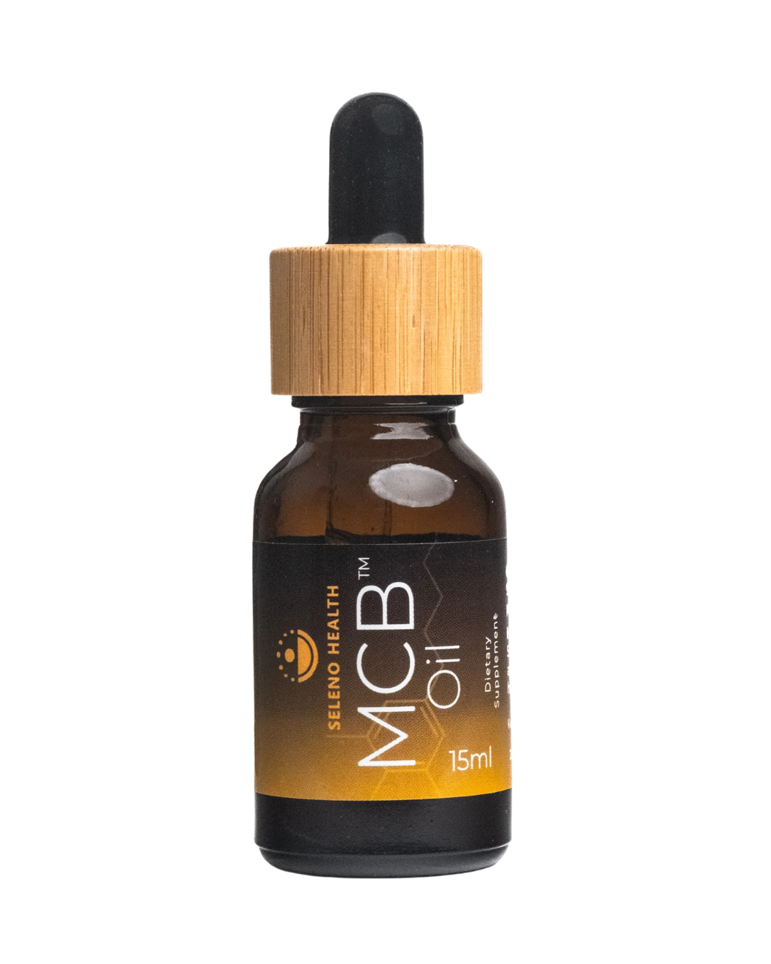 A supplement container of MCB Oil by Seleno Health (Retail)