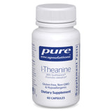 A Supplement container with the name I-Theanine by Pure Encapsulations.