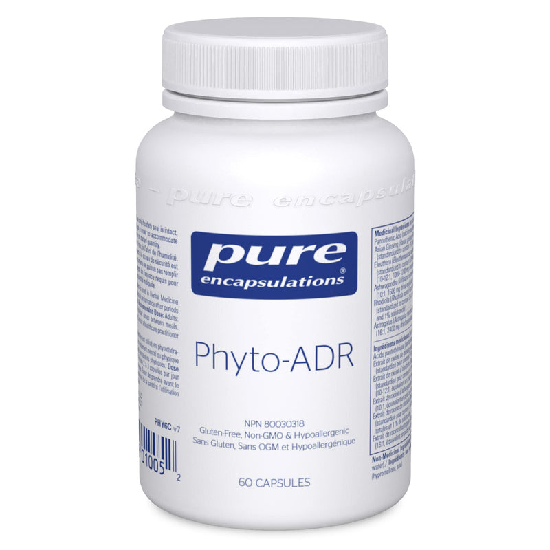 A Supplement container with the name Phyto-ADR by Pure Encapsulations.