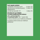 The ingredients including Lactobacillus rhamnosus (LGG), Saccharomyces cerevisiae boulardii, Bifidobacterium animalis ssp lactis bb-12