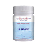 A Supplement container with the name D Ribose (100g) by Bio-Active.