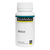 A Supplement container with the name UltraLiv by BoMedica.