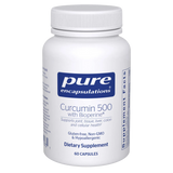 A Supplement container with the name Curcumin 500 with Bioperine by Pure Encapsulations.