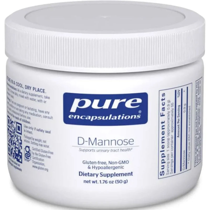 A Supplement container with name D-Mannose by Pure Encapsulations.