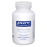 A Supplement container with the name GlucoFunction by Pure Encapsulations.