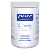 A Supplement container with the name G.I. Fortify by Pure Encapsulation.