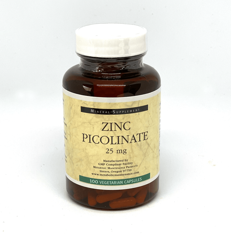 Image of Zinc Picolinate 25 mg by Metabolic Maintenance - 100 caps.