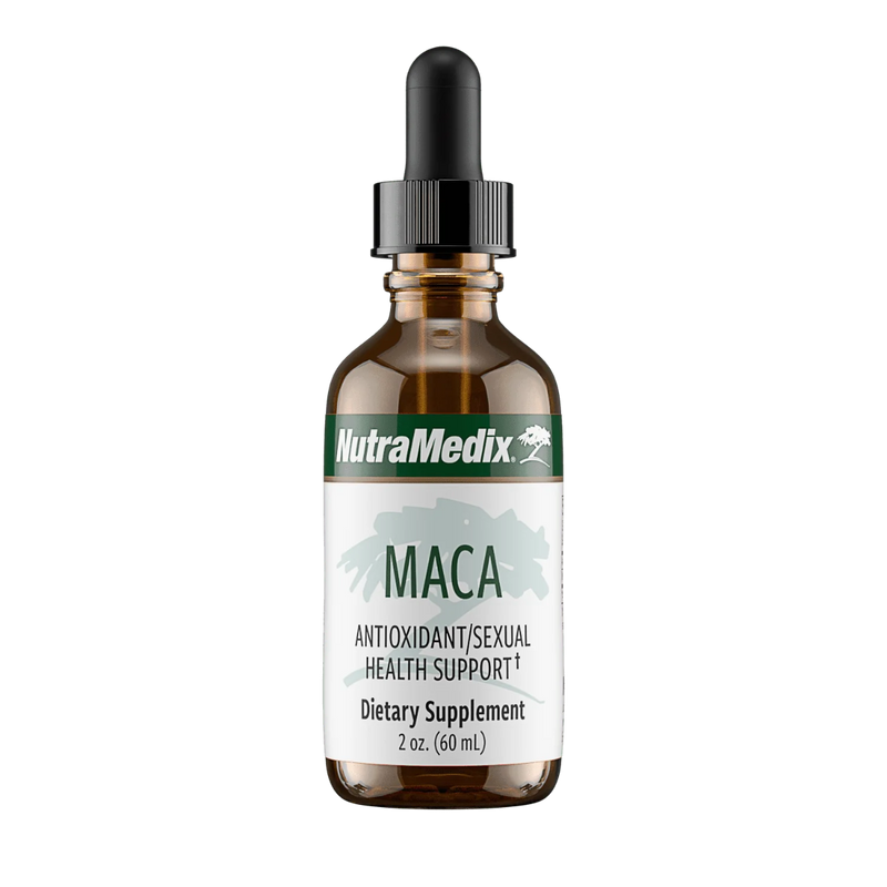 A Supplement bottles with the name MACA Antioxidant/Sexual Health Support by Nutramedix.