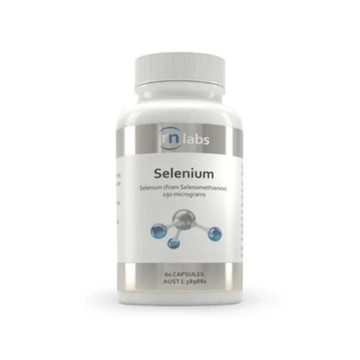 A Supplement container with the name Selenium by RN Labs.