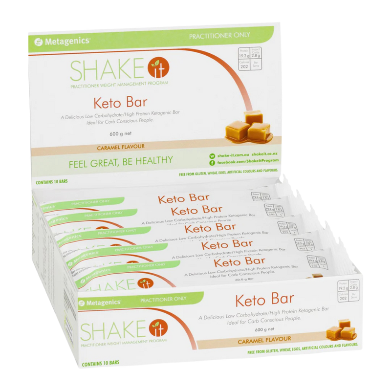 A supplement called Shake It Keto Bar by Metagenics.