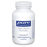 A Supplement container with the name Daily Stress Formula by Pure Encapsulations.