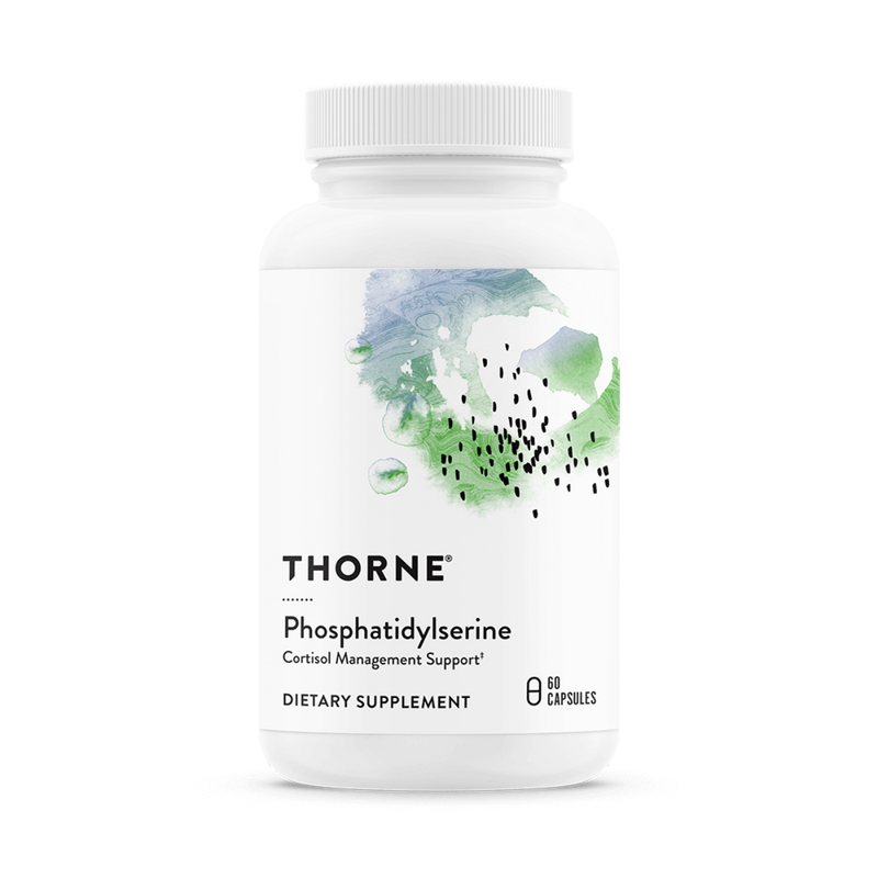 A Supplement Container with the Name Phosphatidylserine by Thorne.