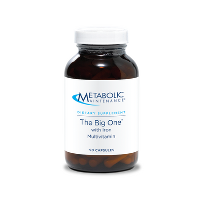 An image of a supplement bottle with the name The Big One with Iron Multivitamin by Metabolic Maintenance