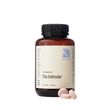 A Supplement container with the name The Defender (100 Tabs) by Bare Health