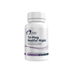 A supplement container of Tri-Mag Restful Night Capsules by Designs for Health