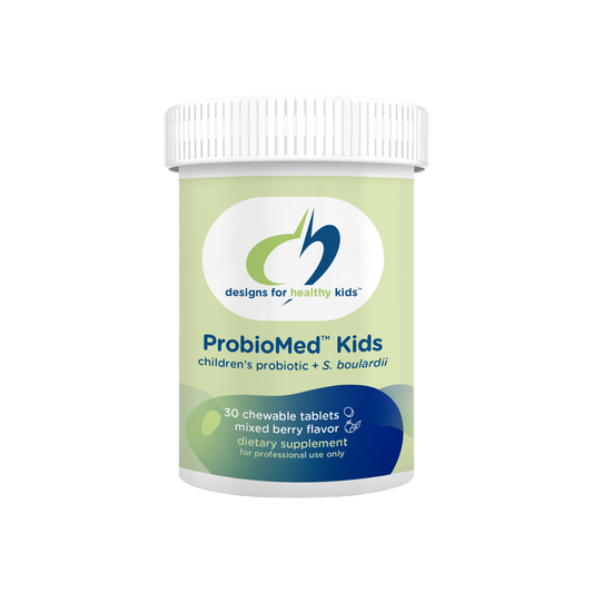 A supplement container of ProbioMed Kids by Designs for Health - USA