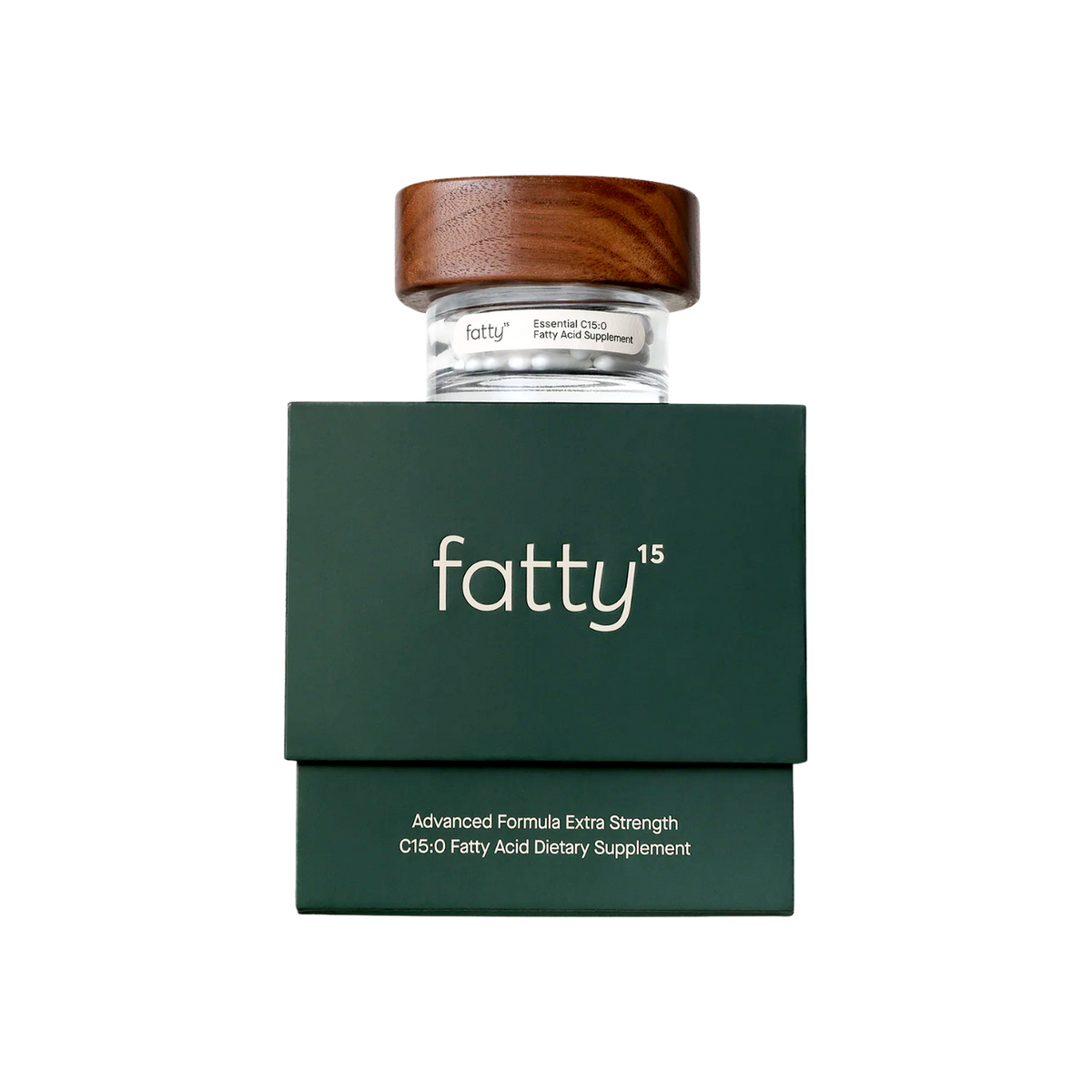 A supplement container of Fatty15 Advanced Formula Extra Strength Starter Kit by Fatty15 Clinical