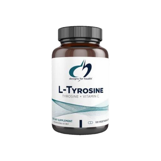 A Supplement container with the name L-Tyrosine by Designs for Health