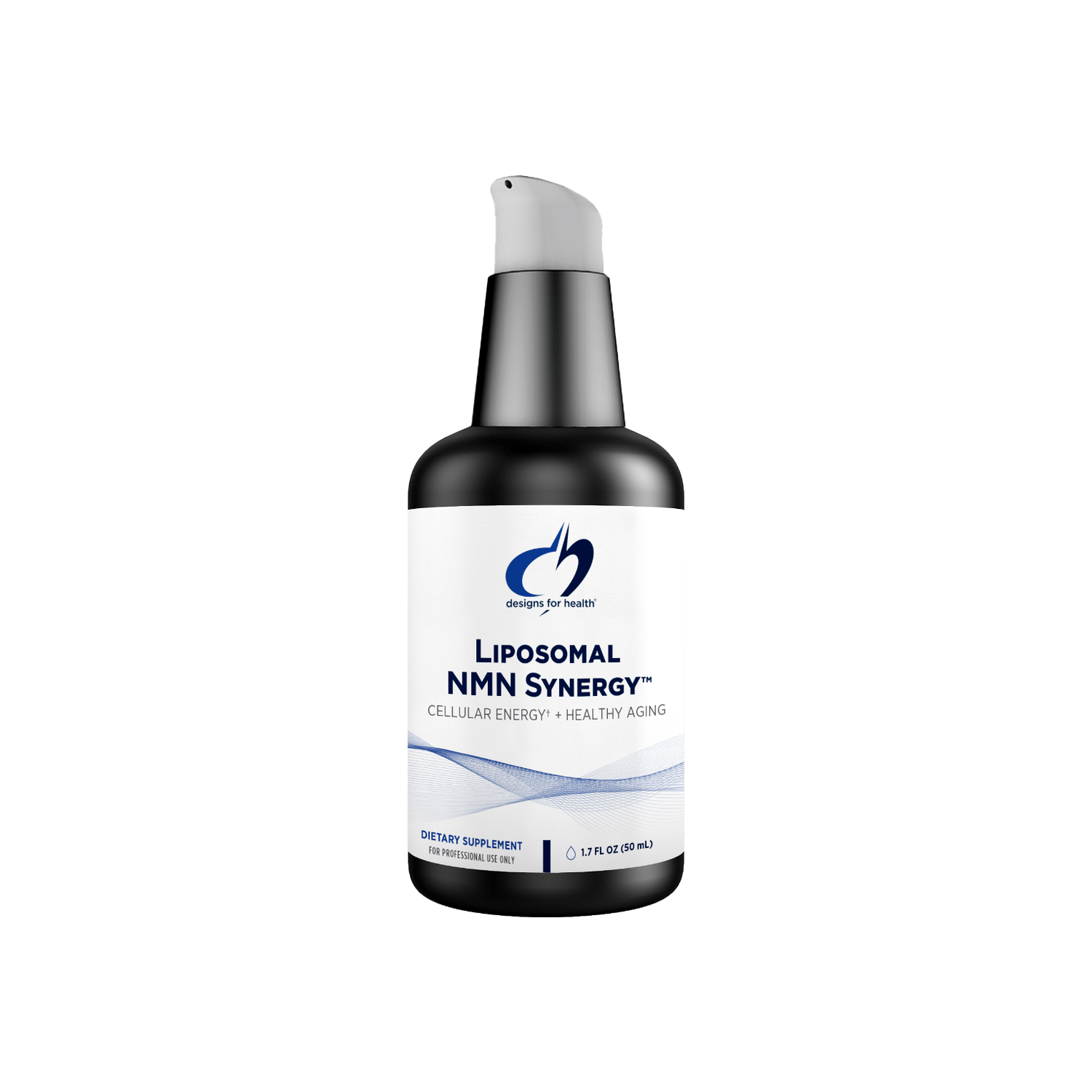 A supplement container of Liposomal NMN Synergy by Designs for Health - USA