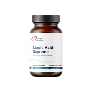 A supplement container of Lipoic Acid Supreme™ by Designs for Health - USA