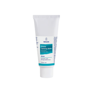 A supplement container of Stress Calming Balm with Aurum, Lavender and Rose by Weleda