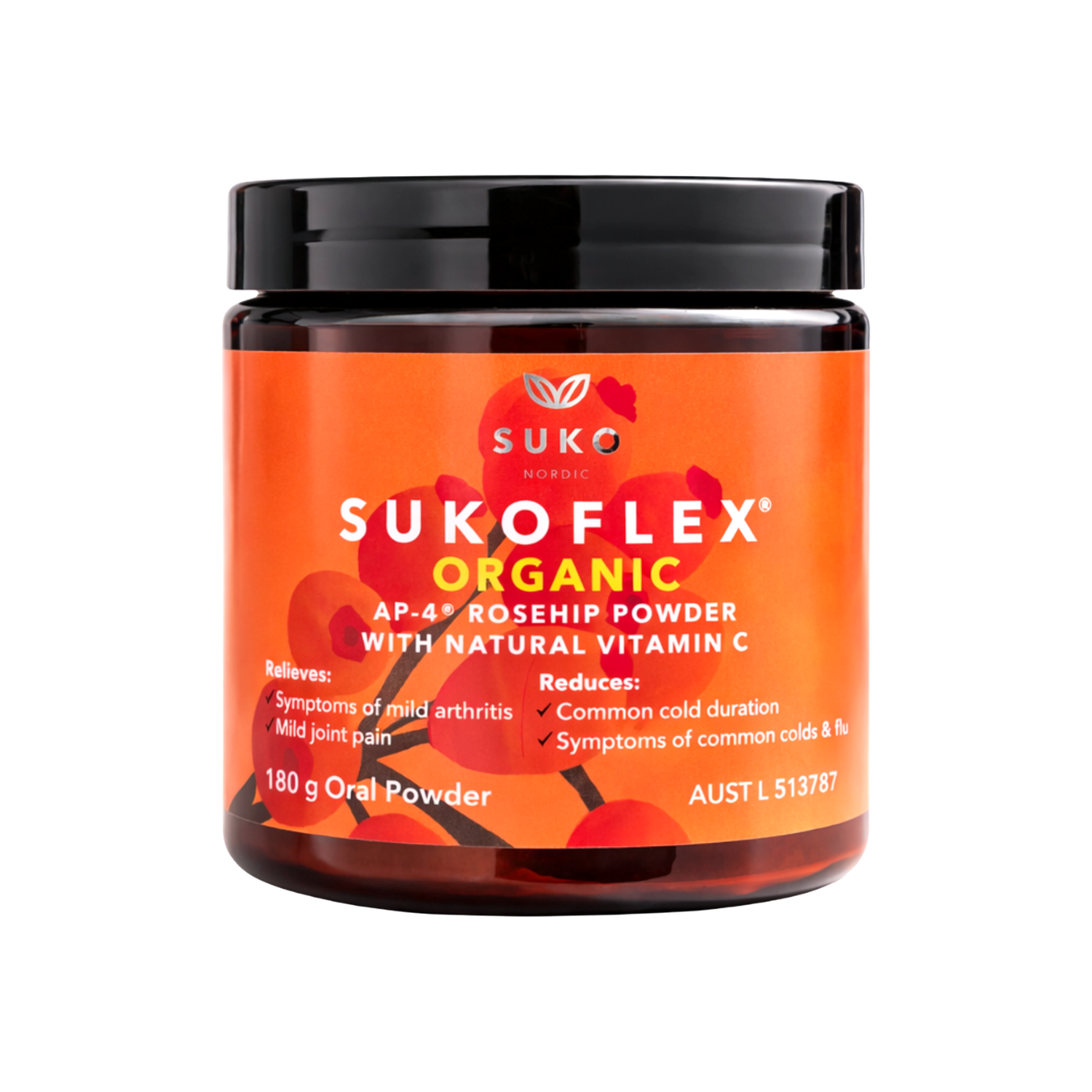 A supplement container of SUKOFlex 180gm by Suko Nordic (Retail)