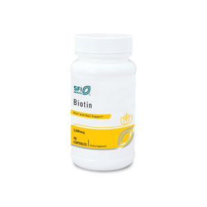 A supplement container of Biotin by SFI Health