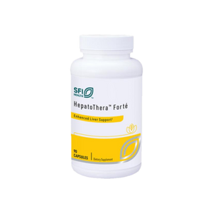 A supplement container of HepatoThera Forte by SFI Health
