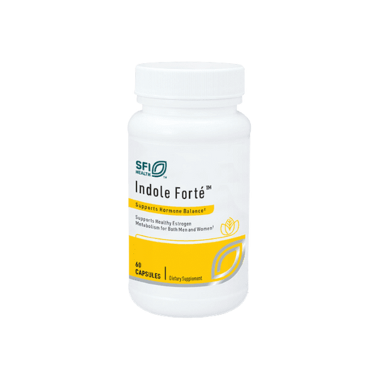 A supplement container of Indole Forte by SFI Health