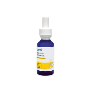 A supplement container of Micellized Vitamin D3 Liquid by SFI Health