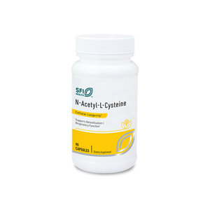 A supplement container of N-Acetyl-L-Cysteine (NAC) 90 caps by SFI Health