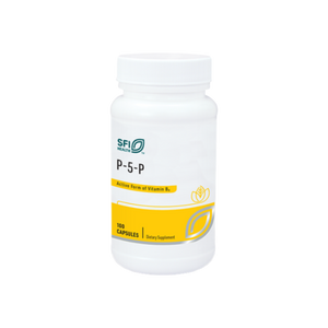 A supplement container of P-5-P by SFI Health