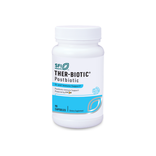 A supplement container of Ther Biotic Postbiotic® by SFI Health