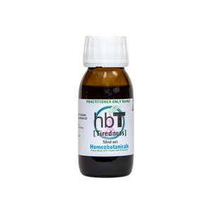 A supplement container of hbT (Tiredness & Hypotension) 50ml by Homeobotanicals