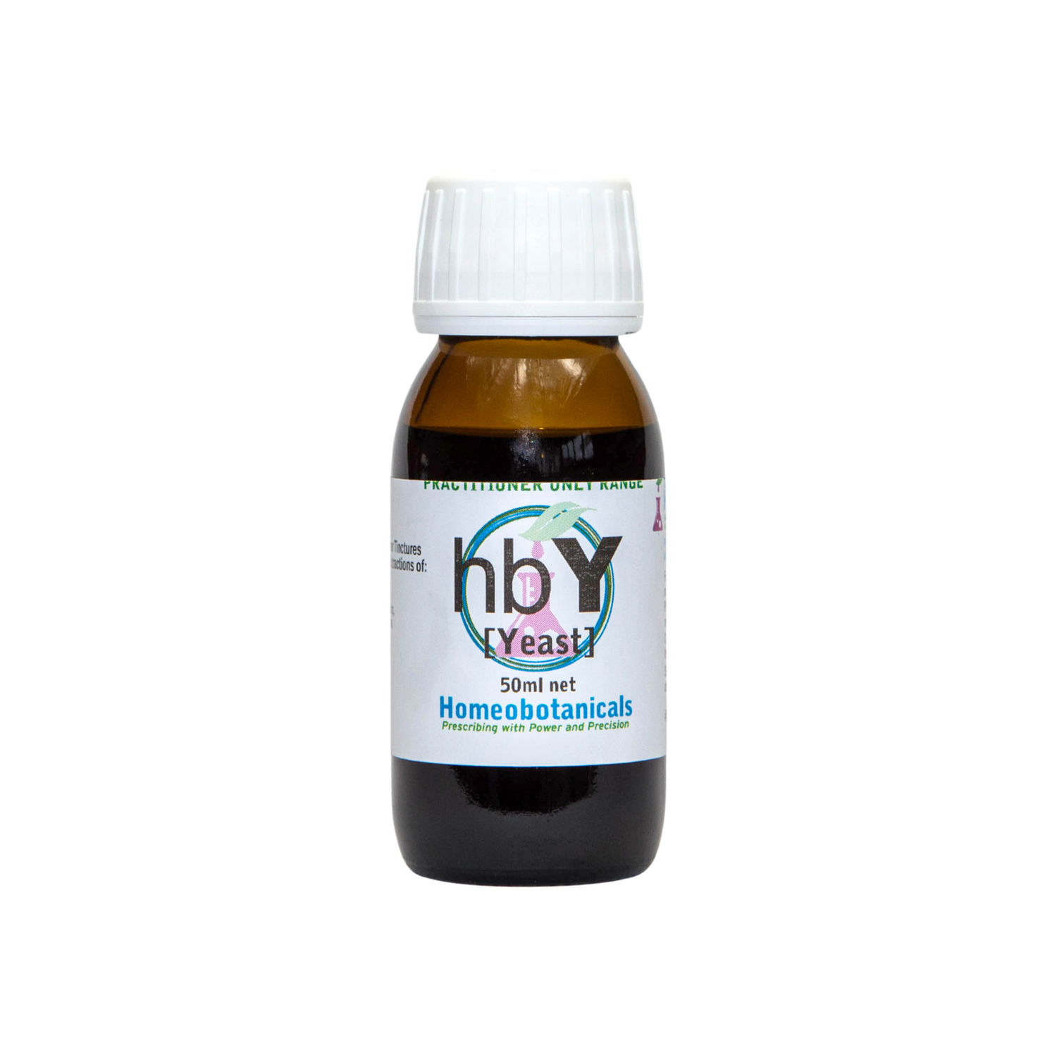 A supplement container of hbY (Yeast Infection) 50ml by Homeobotanicals