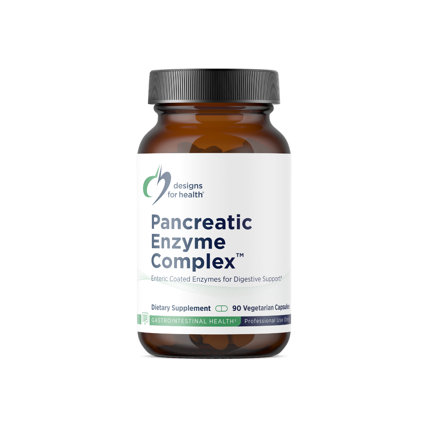 A supplement container of Pancreatic Enzyme Complex™ by Designs for Health - USA