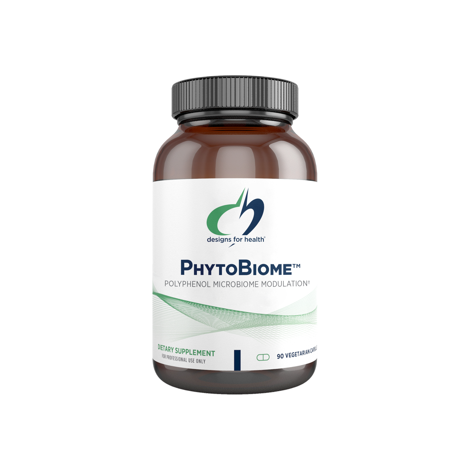 A supplement container of PhytoBiome by Designs for Health - USA