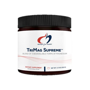 A supplement container of TriMag Supreme by Designs for Health - USA