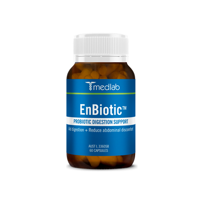 A supplement container of EnBiotic™ by Medlab