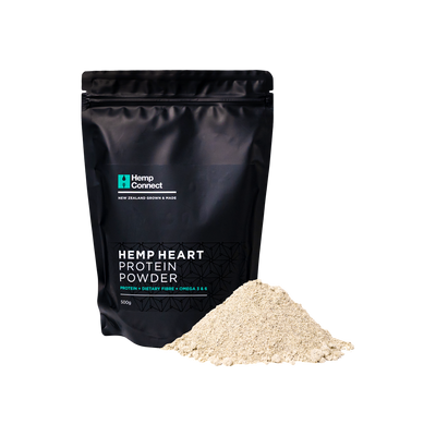 A supplement container of Hemp Heart Protein 500g by Hemp Connect