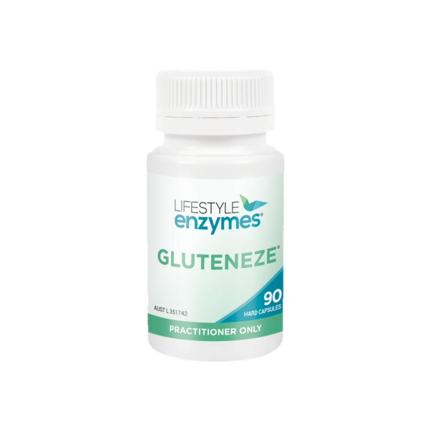 A supplement container of Gluteneze by Lifestyle Enzymes