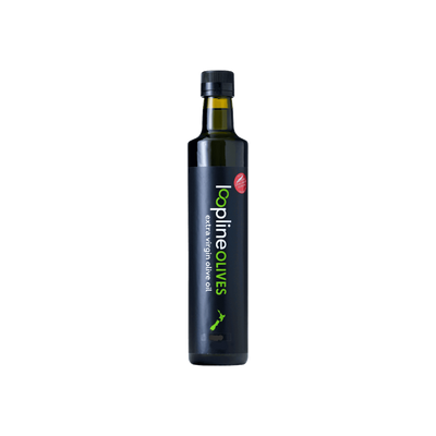 A supplement container of Picholine Olive Oil (250ml) by Loopline Olives
